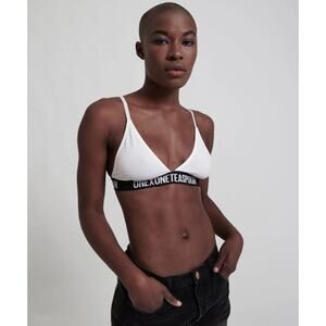 One Teaspoon ONE X Classic White Logo Triangle Bralette Size XXS C/D New with Ta